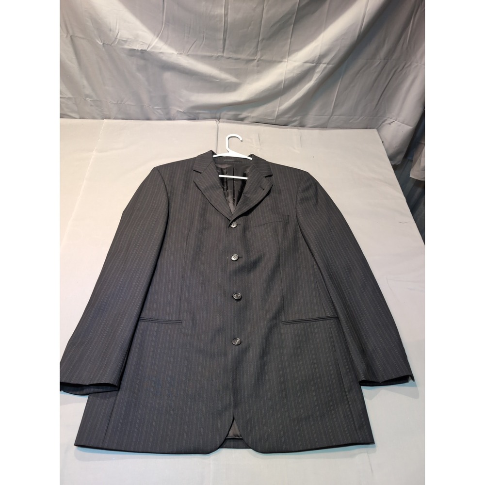Hugo Boss Men's Gray Pinstripe Stretch‎ Wool Blend Blazer Business Casual